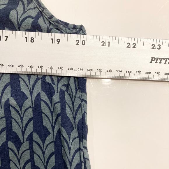 New WHITE STUFF Dress UK14/US10 Tunic Collarless Sleeveless Button Neck Bohemian - Picture 12 of 13